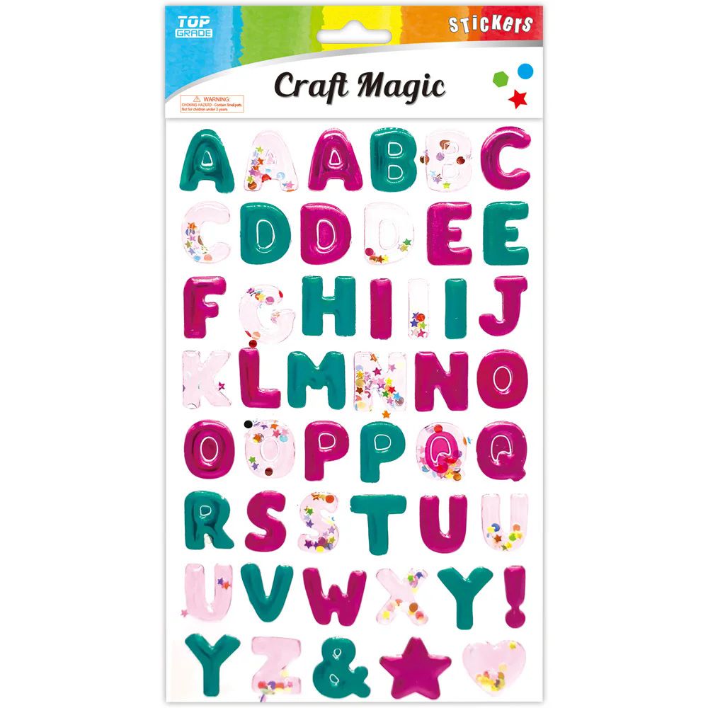 12 Pieces Stickers (letters) - Stickers