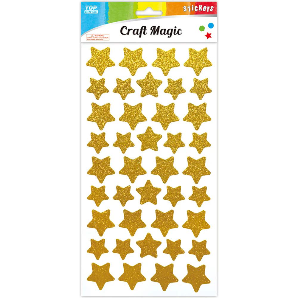 12 Wholesale Stickers (gold Stars)