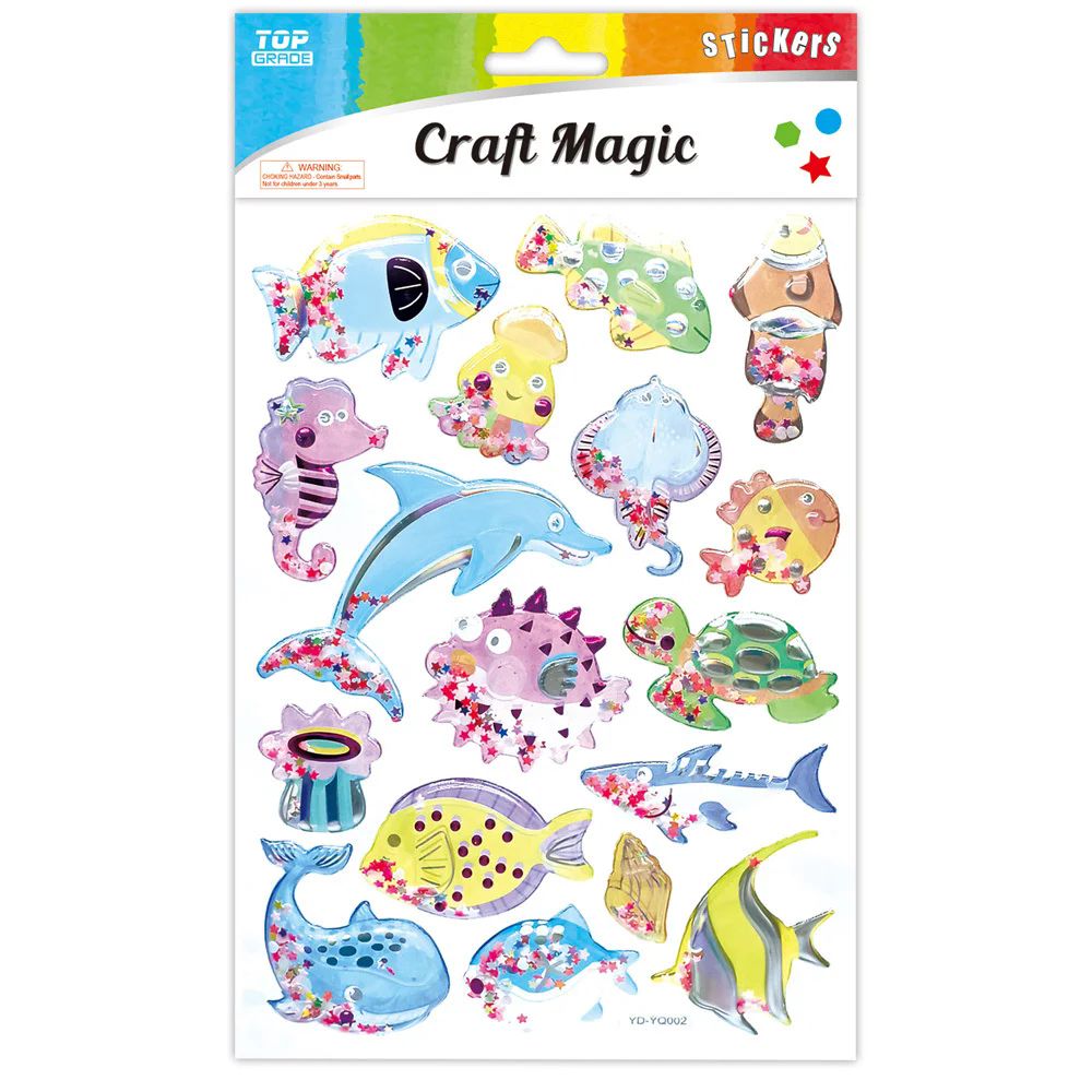 12 Wholesale Stickers (sea Creatures)