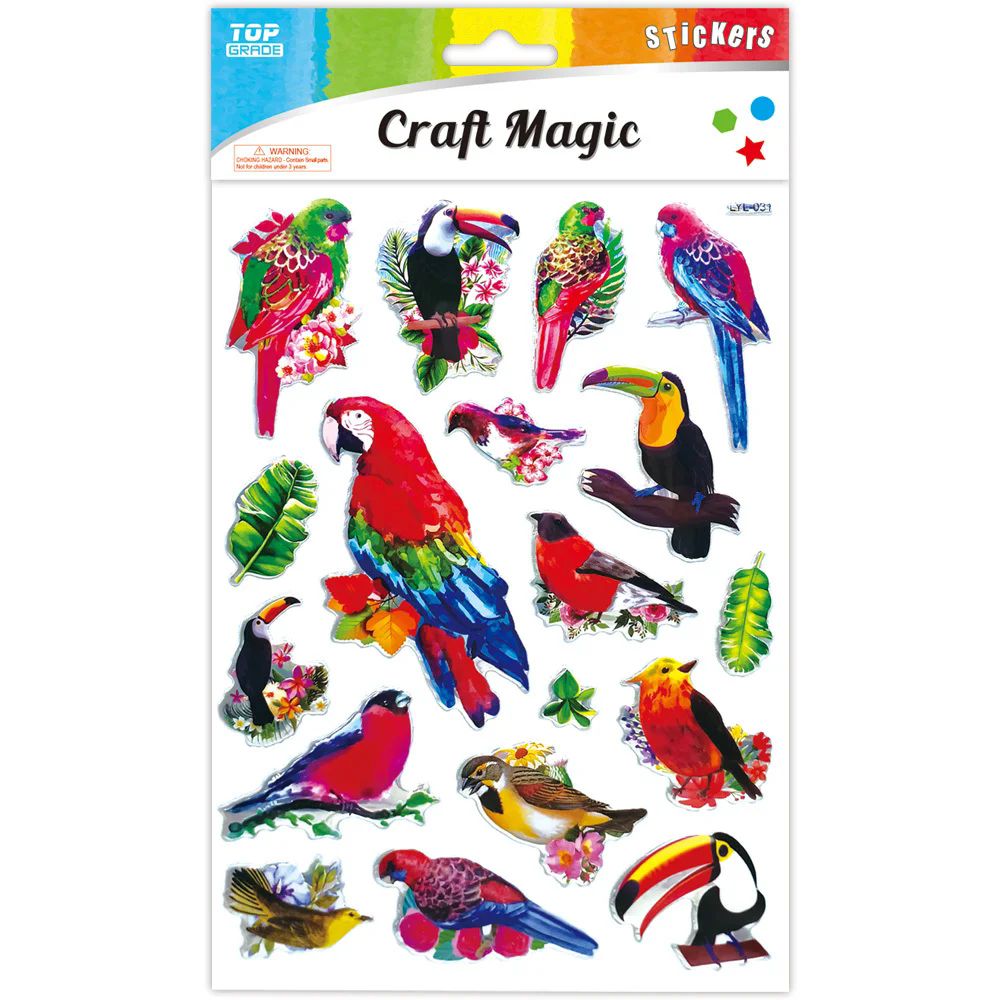 12 Wholesale Stickers (birds)