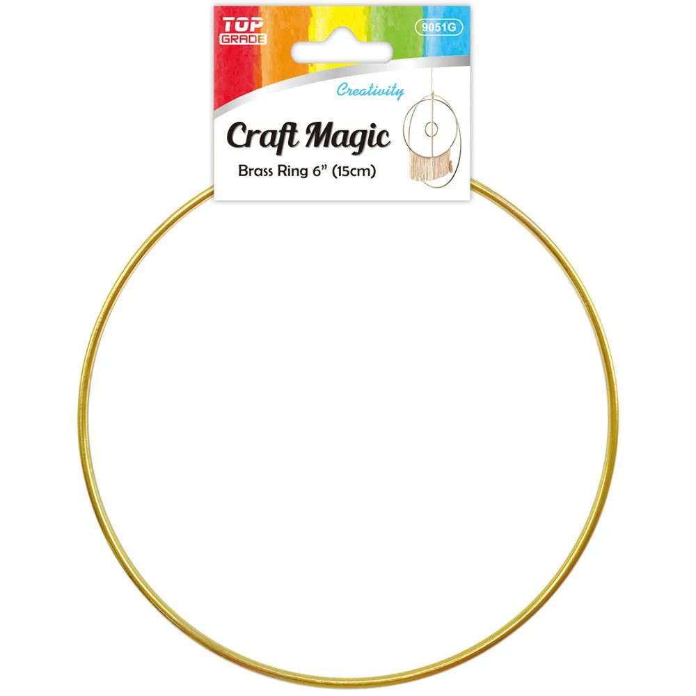 12 Packs of Brass Rings 6"/1pc