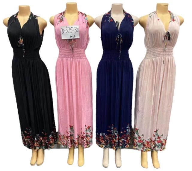 24 Pieces of Floral Maxi Long Dresses Assorted
