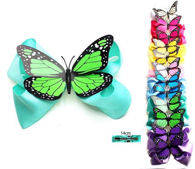 96 Pieces of Colorful Butterfly Bow Tie Hair Clip