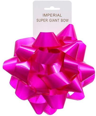 12 Pieces of Bow Lacquered 8in Hot Pink