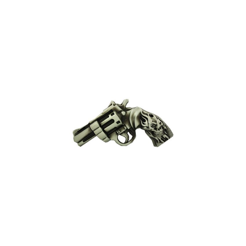 12 Pieces of Revolver Gun With Skull Belt Buckle