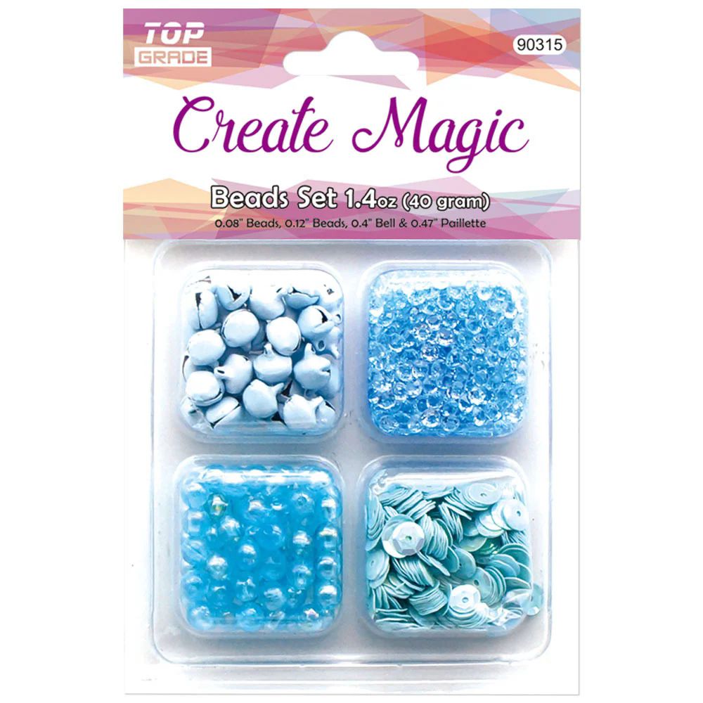 96 Wholesale Craft Magic Beads And Sequin Set