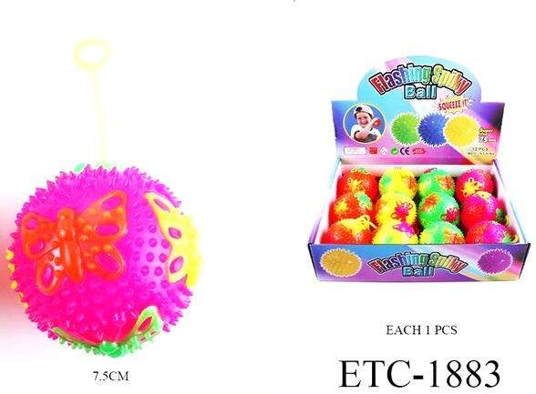 48 Pieces of Wholesale Spike And Squish Light Up Ball Butterfly