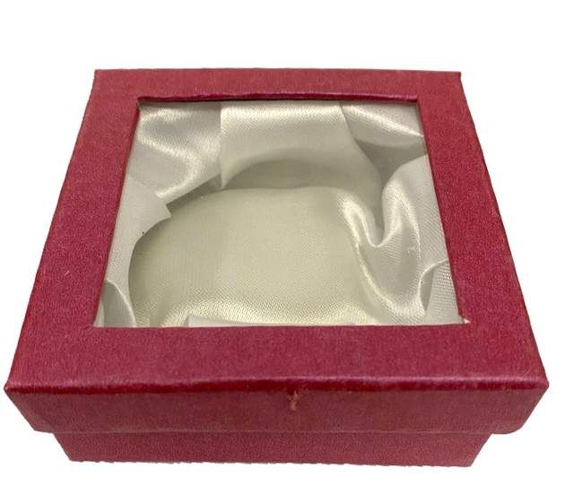 48 Pieces of Jewelry Display Gift Box Square Shape Burgundy