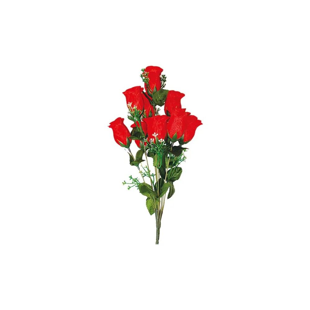 72 Pieces of 14"/9-Heads Red Rose