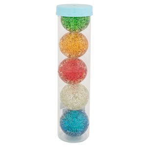 24 Wholesale LighT-Up Led Glitter Bounce Ball (5 Pack)