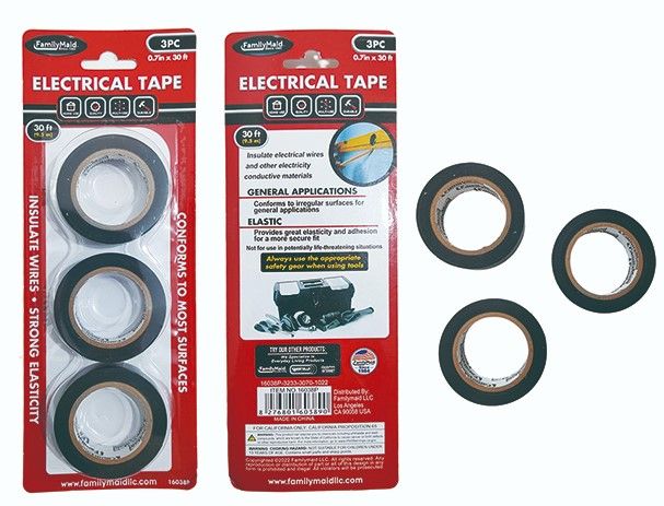 144 Pieces of 3 Pieces Electric Tape Black
