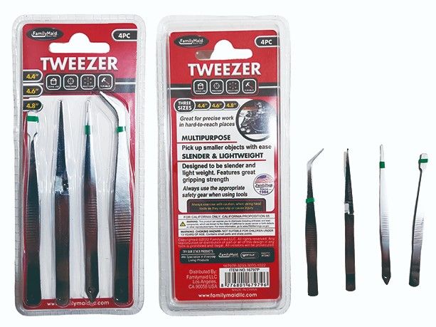 144 Pieces Tweezers 4pc /set - Scissors and Tweezers