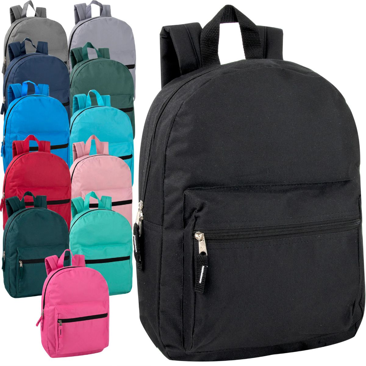 24 Pieces of 15 Inch Basic Backpack