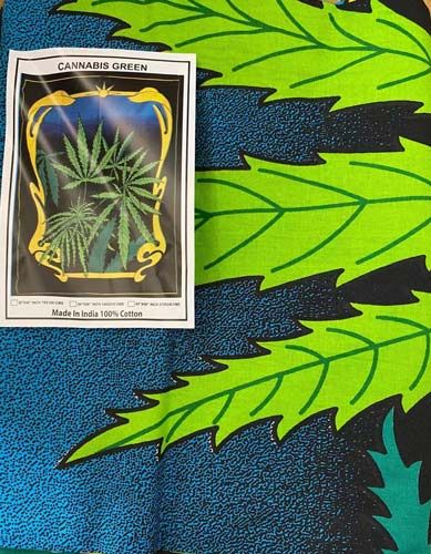 5 Pieces Green Cannabis Marijuana Leaf Graphic Tapestry - Home Decor