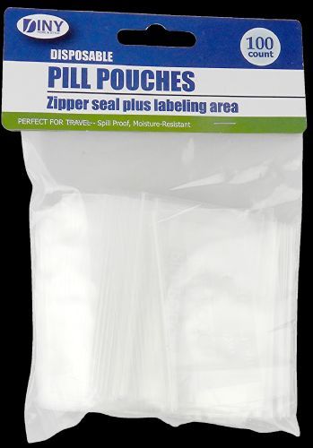 96 Pieces of 100 Pack Count Pill Pouches