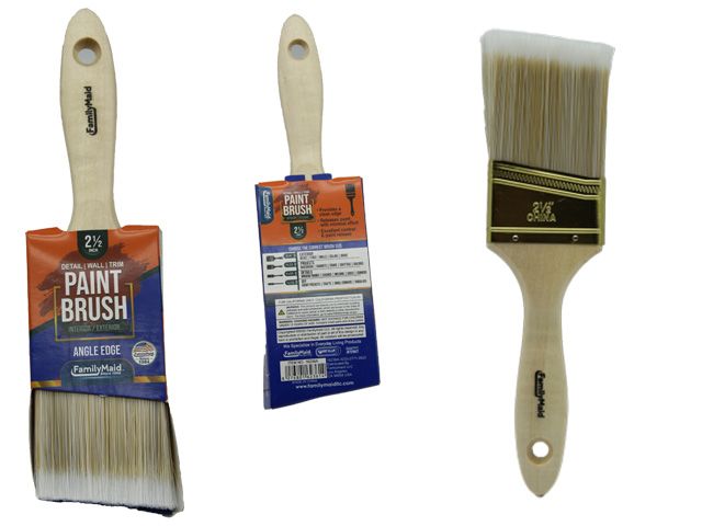 144 Pieces of Paint Brush Angle Wood 2.5