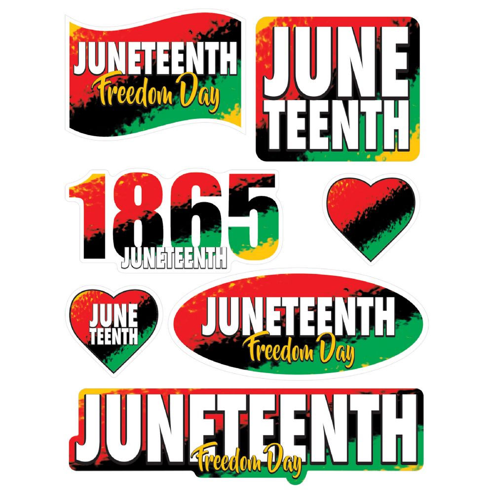 12 pieces of Juneteenth Peel 'N Place
