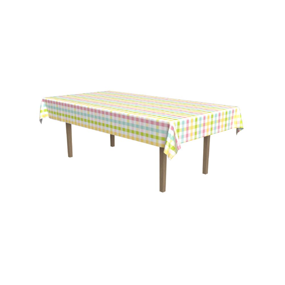 12 pieces of Plaid Paper Tablecover