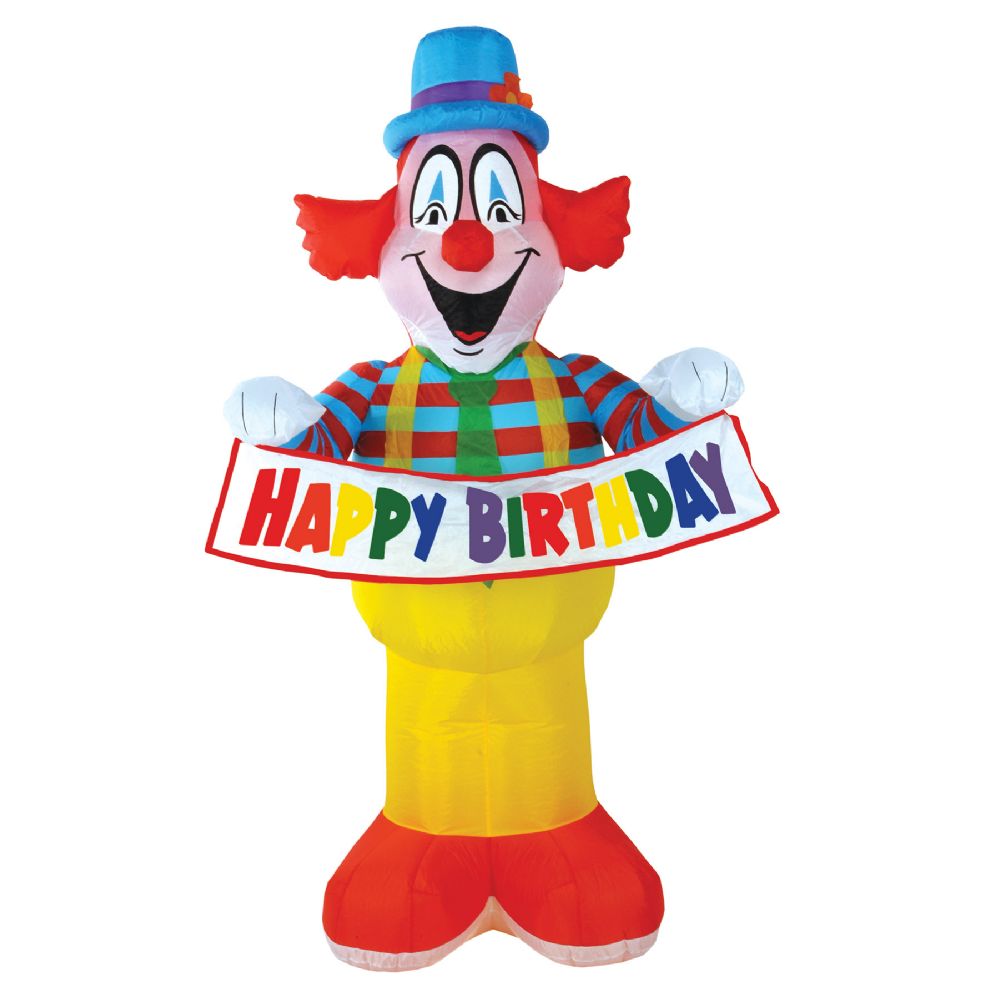 Jumbo Happy Birthday Clown Inflatable - Inflatables