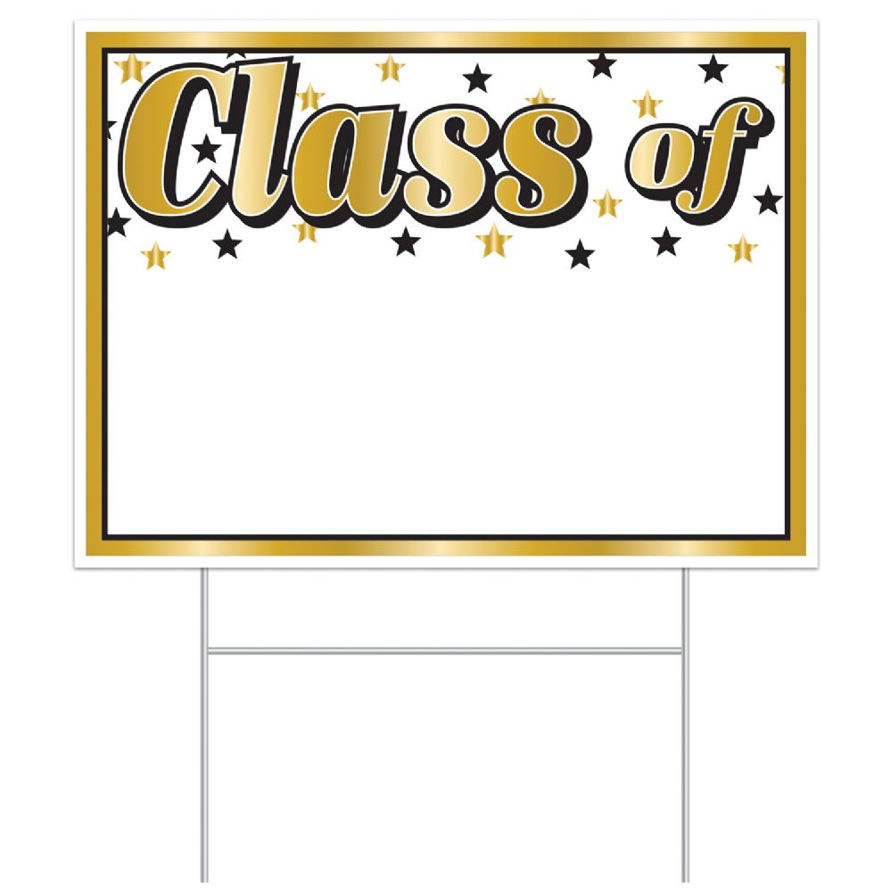 6 pieces of Plastic  Class Of  Yard Sign