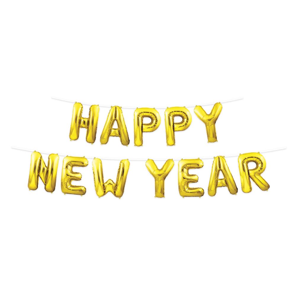 6 pieces of Happy New Year Balloon Streamer
