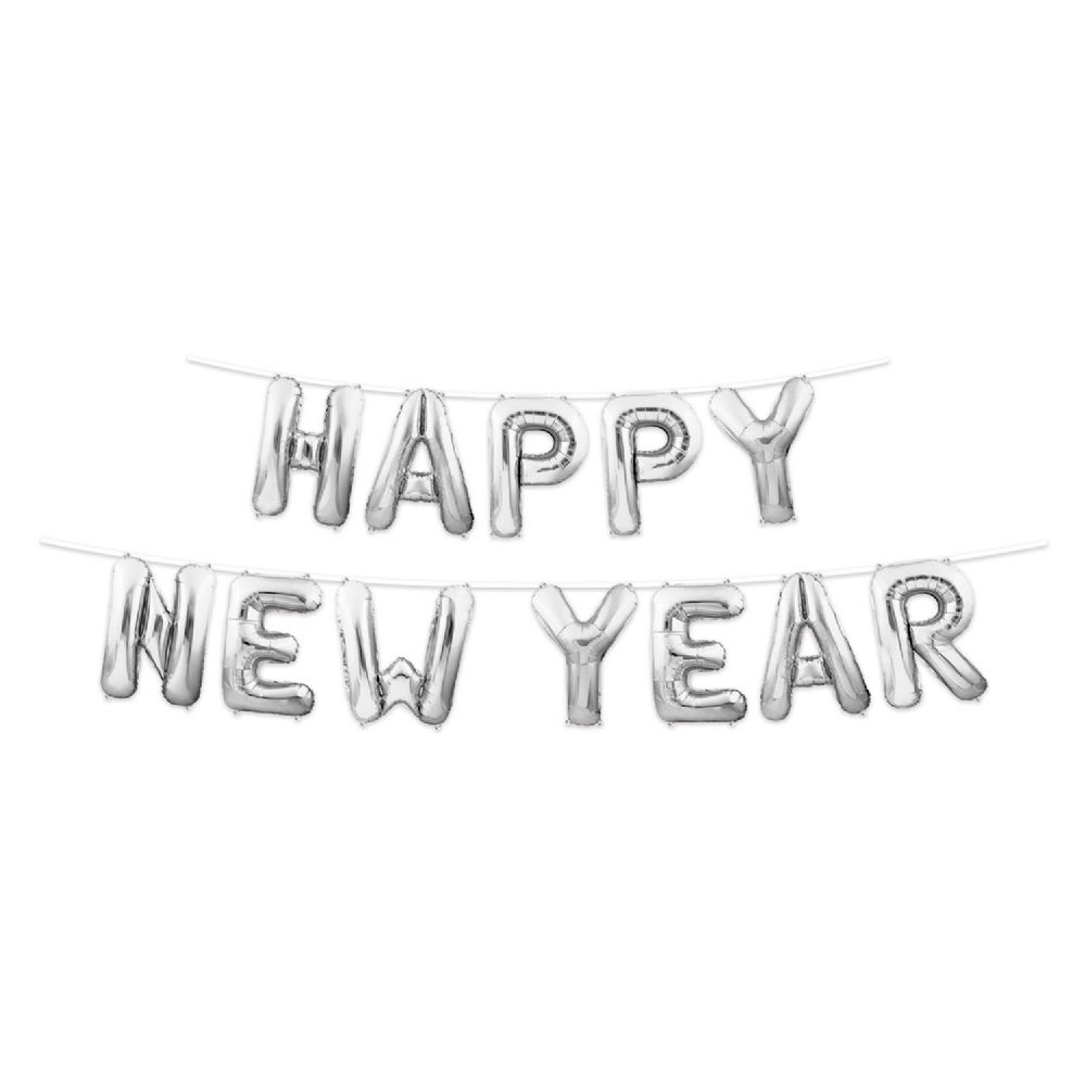 6 pieces of Happy New Year Balloon Streamer