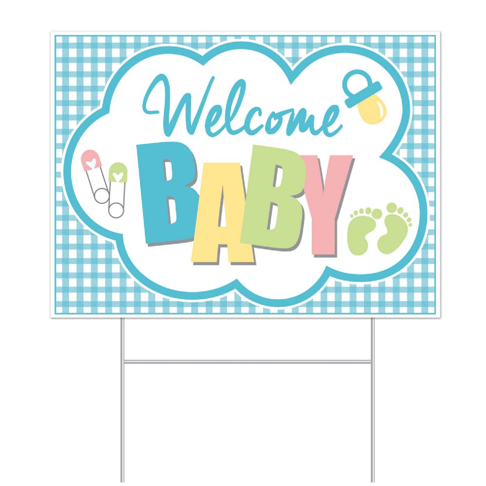 6 pieces of Plastic Welcome Baby Yard Sign