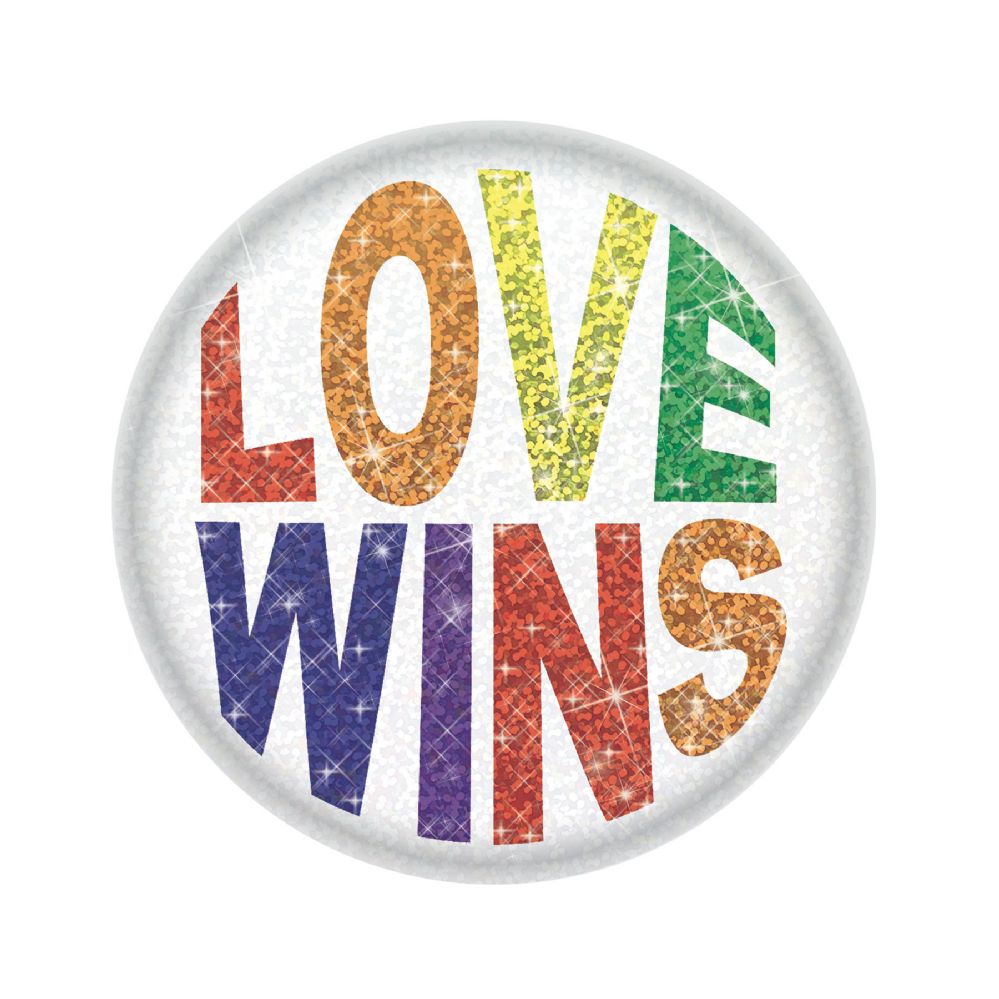 6 pieces of Love Wins Button