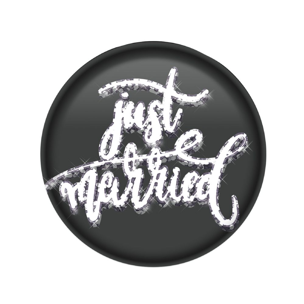 6 pieces of Just Married Button