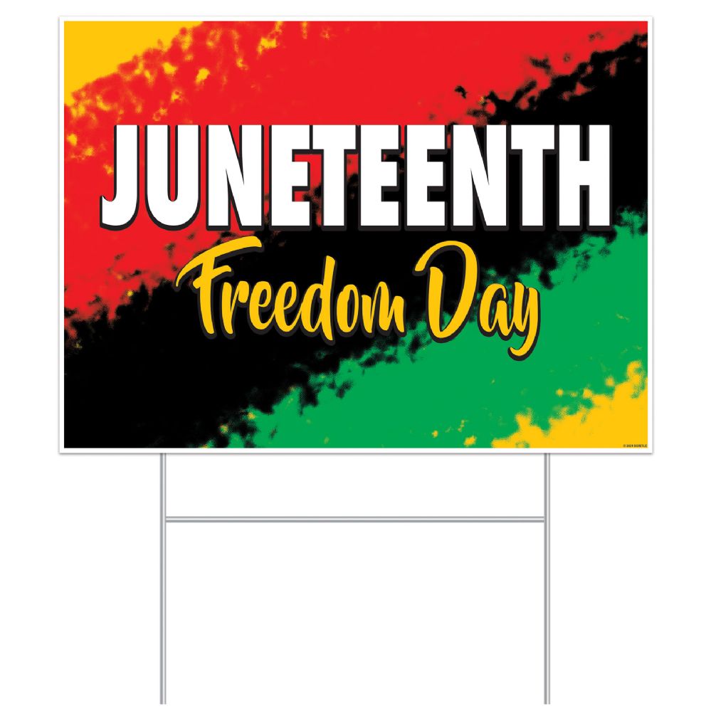 6 pieces of Plastic Juneteenth Yard Sign