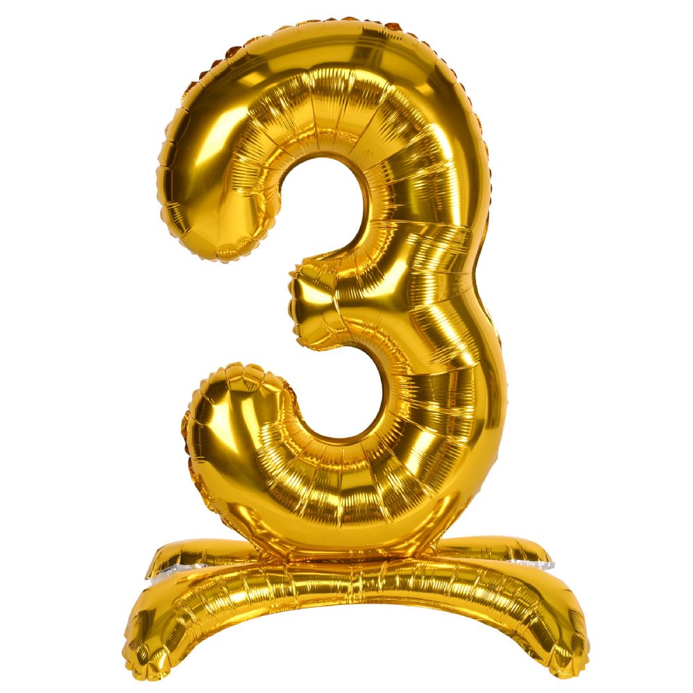 6 pieces of Self-Standing Balloon Number  3 