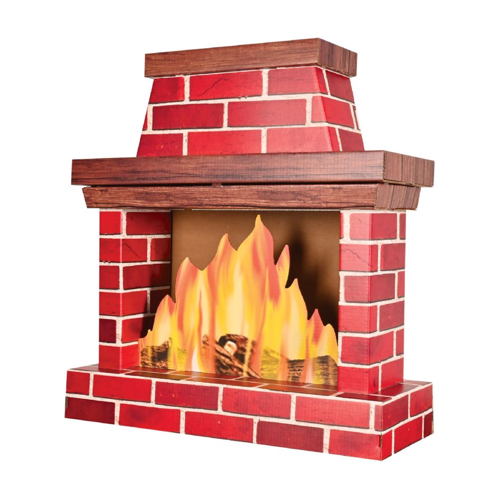 4 pieces of 3-D Fireplace Prop