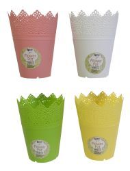 48 Pieces of 7 Inch Tall Flower Pot Assorted Colors