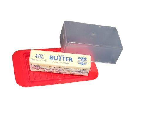 72 Pieces of Plastic Butter Dish Red Bpa Free