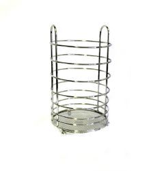 24 Pieces of Kitchen Cutlery Holder Utensil Caddy Mesh Bottom Silver Chrome Finish