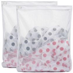 48 Pieces of 2 Pack Reusable Mesh Lingerie Intimates And Undies Machine Laundry Bags With Zippers