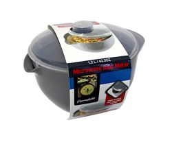 24 Pieces of Microwave Soup And Stew Maker Microwave Bowl With Spout And Splash Cover 1.2l