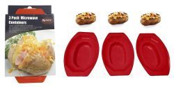 24 Pieces of 3 Pack Microwave Potato Cooker Bpa Free Plastic