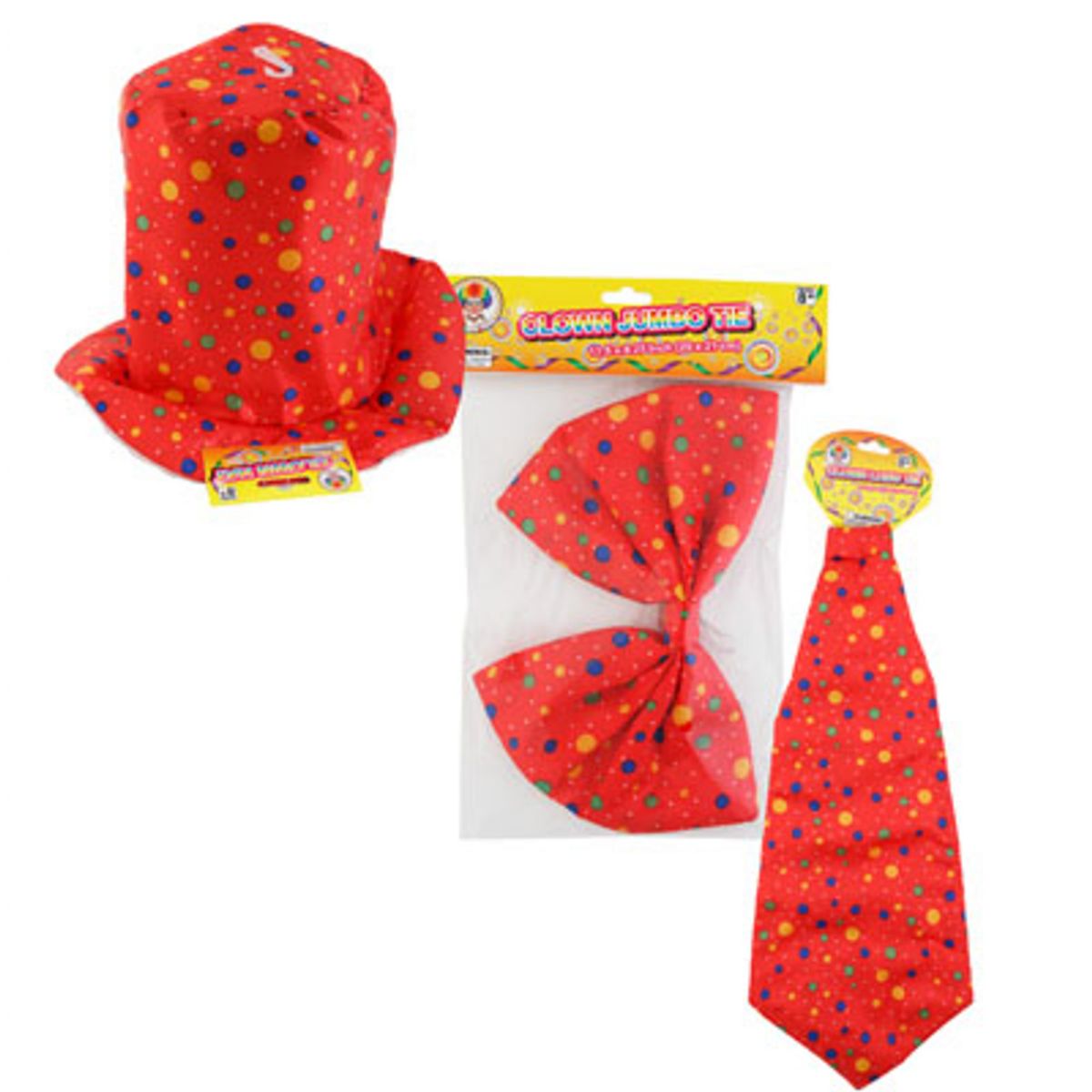 Bow Tie Rainbow Coloured Clown Costume Accessory Bow Tie Rainbow Coloured Clown Costume Accessory