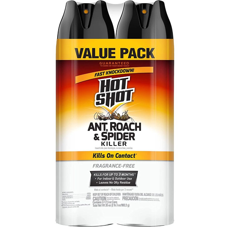 6 pieces of Hot Shot Ant, Roach & Spider Killer Spray 17.5 Oz 2 Pk Unscented