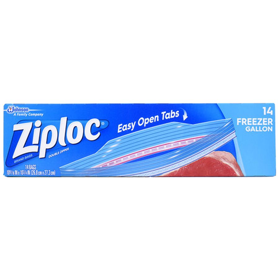 12 pieces of Ziploc Freezer Bag 14ct Gallon