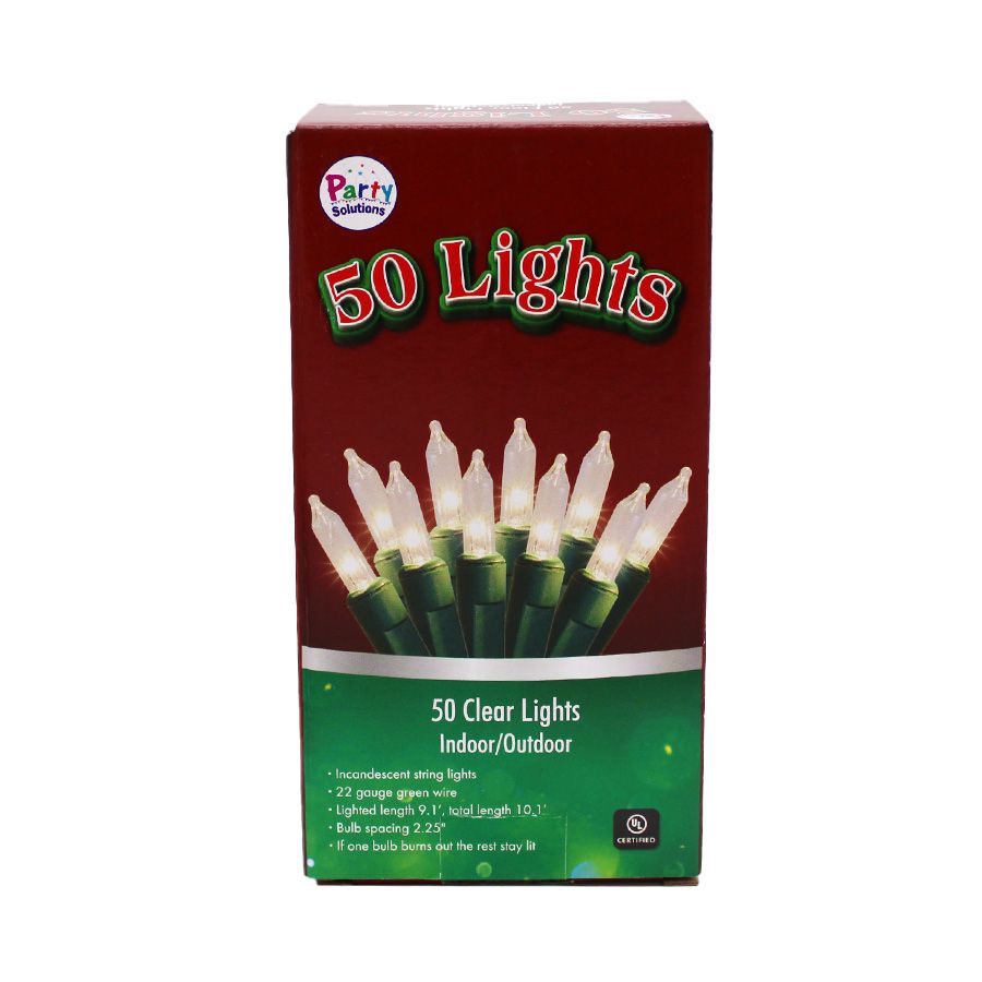 50 ct green christmas lights