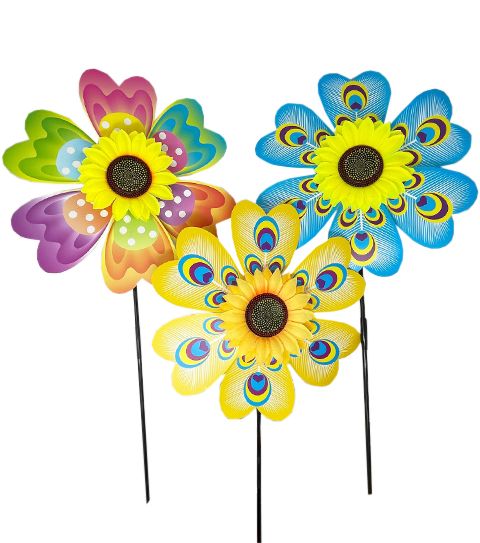 200 Pieces of Flower 36x53cm W Sunflower Pinwheel Asst