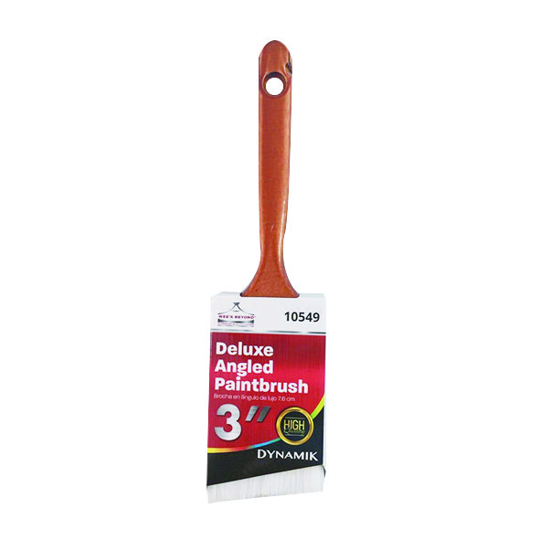 Wholesale Deluxe Angled Paint Brush- 3 NATURAL