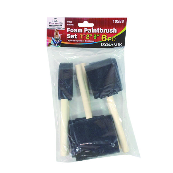 Foam Brush Kit, 6 Piece