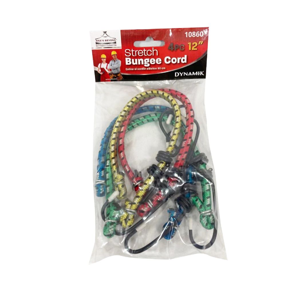 72 pieces 4pc. 12 Stretch Cord Pack - Bungee Cords - at 