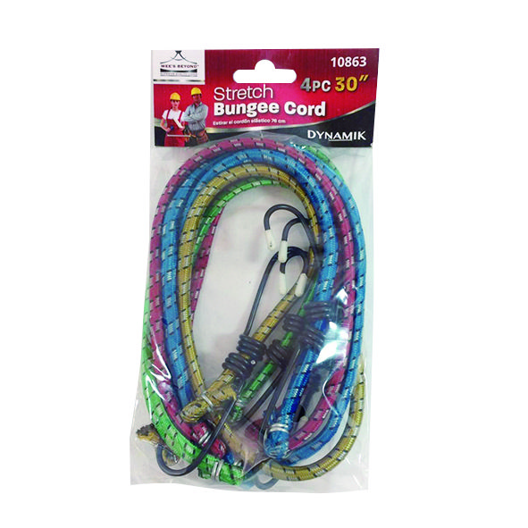 72 pieces 4pc. 30 Stretch Cord Pack - Bungee Cords