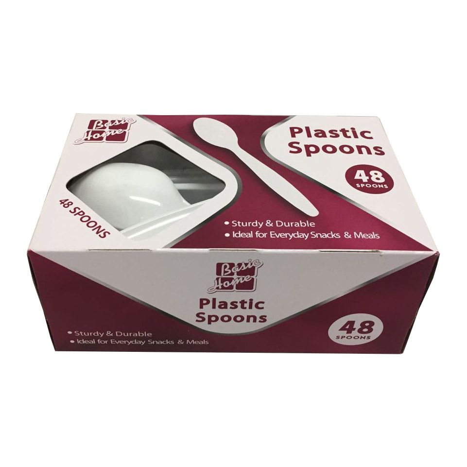 24 pieces of 48pk Plastic Spoons, 24 Boxes/case