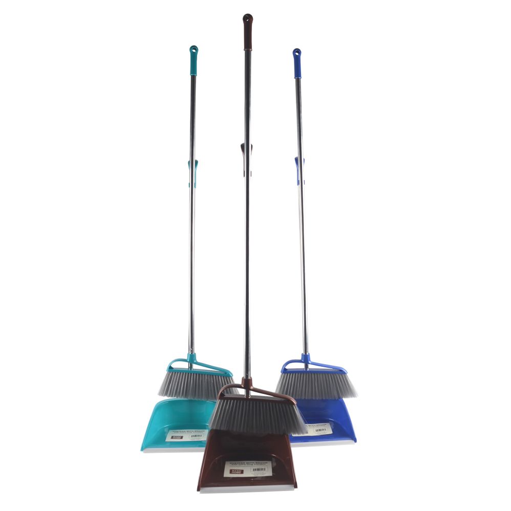 24 pieces of Stainless Steel Long Handle Dustpan With Broom