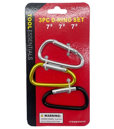 36 Pieces of 3pc Spring Link D Ring